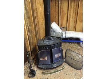 Vermont Castings Dauntless Wood Stove, With Gas Option, And Accessories