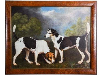 A Couple Of Foxhounds Framed Print - Original Painting By George Stubbs