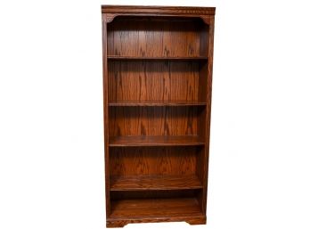 Tall Wood Five Shelf Bookcase