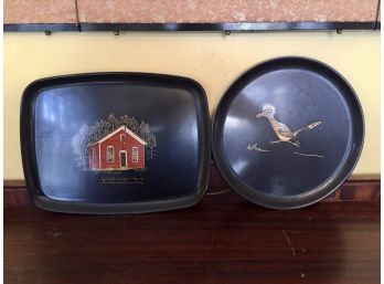 Pair Of Vintage Couroc Of Monterey Serving Trays