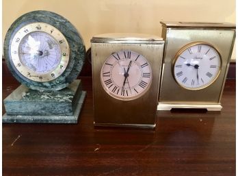 Tiffany & Co, Benchmark And Quincy Mantle Clocks