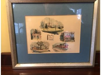 Betty Shreve Pen And Ink Scenes Of New Canaan, CT Print