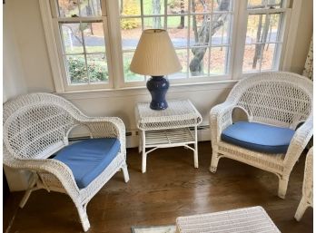 Wicker Furniture Eight Piece Set (See All Photos And Description)