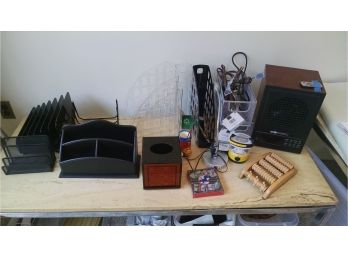 Lot Of Desk Organizer Items - Includes Air Purifier