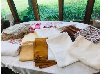 Large Lot Of Table Cloths