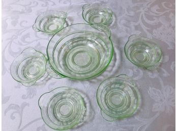 Depression Glass Set - Green