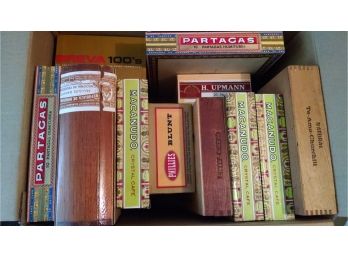 Lot Of Collector Cigar Boxes (empty-no Cigars)