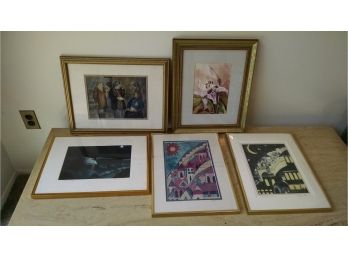 Lot Of 5 Pictures - Day/night Scenes