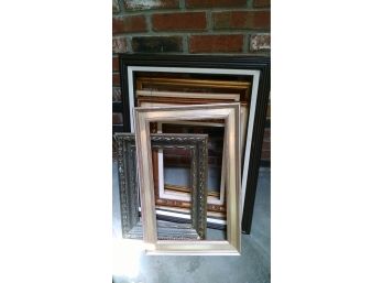 Lot Of Wood Picture Frames - (6) Various Sizes