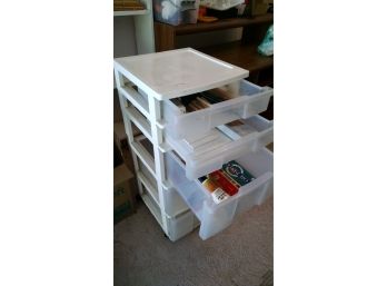 Storage Drawer Tote With Some Art Supplies