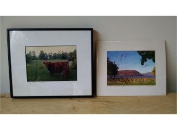 Pair Of Framed Hudson Valley Prints