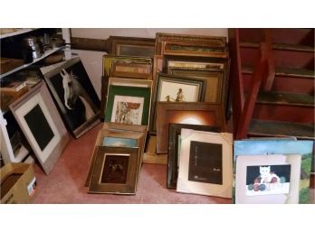 Huge Lot Of Antique Pictures And Frames - Approx. 20-25