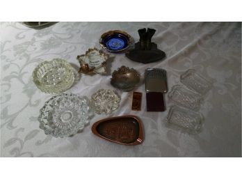 Collection Of Vintage Smokers Items - Ashtrays, Lighter