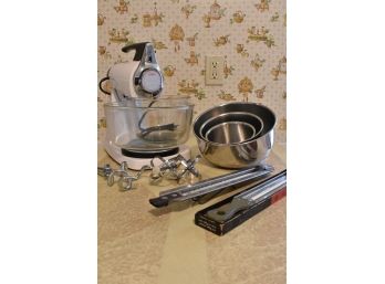 Sunbeam 12 Speed Mixer With Attachments And More