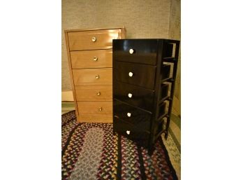 Two 5 Drawer Metal Storage Cabinets