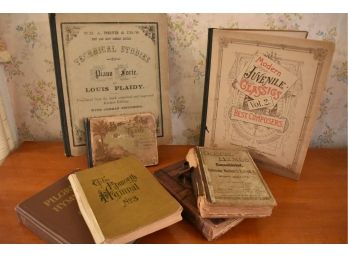 Collection Of Antique Hymnal Books