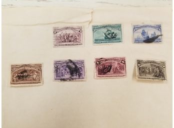 Cancelled Columbian Exposition Stamp Set