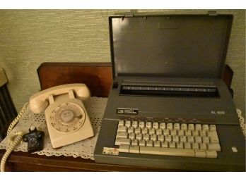 Electric Typewriter And Rotary Phone
