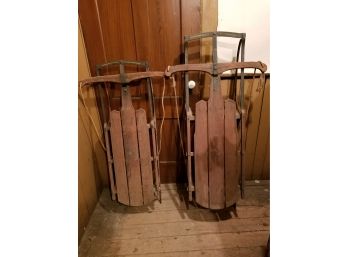 Two Vintage Flexible Flyer Sleds