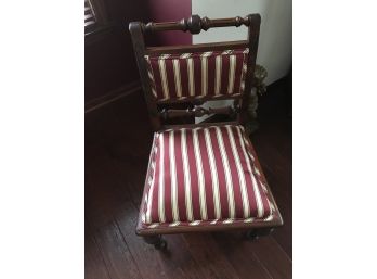 Vintage Wooden Chair W/ Cushion