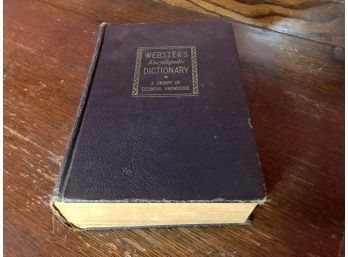 Vintage Webster's Encyclopedic Dictionary - 1942