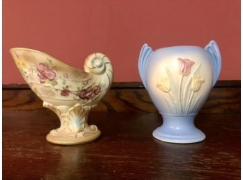 Pair Of Vintage Hull Pottery Vases
