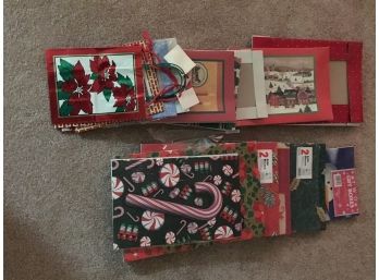 Assortment Of Holiday Gift Boxes And Bags