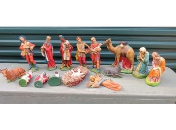 Mixed Group Of Nativity Figurines