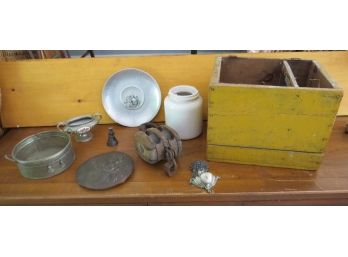 Mixed Lot Of Vintage Country Antiques And Collectible Things