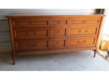 7 Drawer Mid Century Butternut Finish Buffet By White Furniture Company