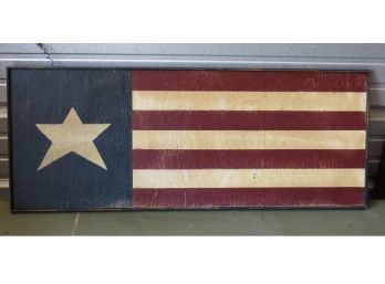 A Patriotic County Style Wooden Painted Flag
