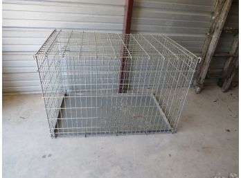 Paneled Metal Dog Crate With Steel Pan