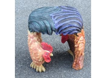 A Resin Rooster Stool - New In Box