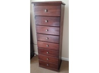 8-drawer Wooden Lingerie Chest In Dark Wood Stain (Lot 005)