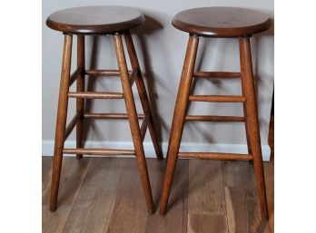 Pair Of Wooden Stools