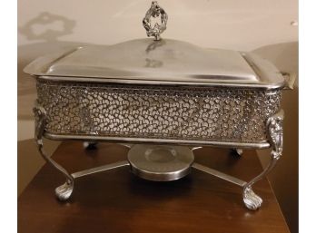 Beautiful Silvertone Chafing Dish Without Insert