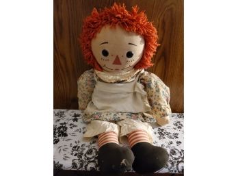 Vintage Knickerbocker Toy Co.Ragedy Ann Doll With I Love You Heart On Chest