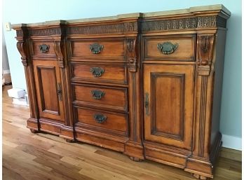 Hickory White Monumental Legends II Sideboard, Travertine Top - Very Heavy!!