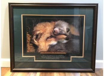 Framed, The Essence Of Compassion Wolf Print - 30.5 X 24.5