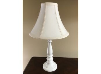 Small White Candlestick Table Lamp - 19.5H