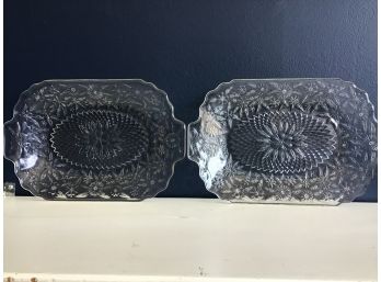 Pair Of Oblong Glass Dishes