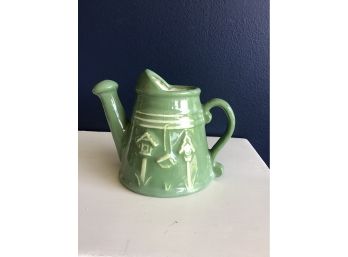 Petite Green Ceramic Watering Can