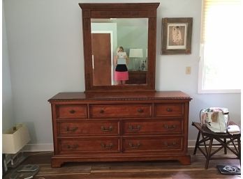 Hickory White Large Dresser And Mirror