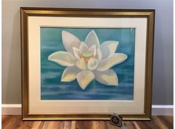 Signed Jane Cunha, Lotus Pastel - 38.5 X 33