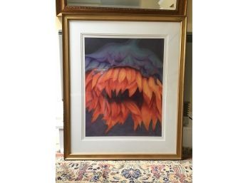 Pastel, Sunflower At Harvest By  Local Artist Jane Cunha - 31.5 X 38