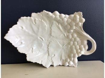 Grape Leaf Ceramic Platter, Italy