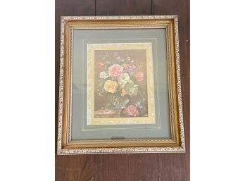 Floral Picture By Albert Williams 14x16in Matted Framed Plexiglass