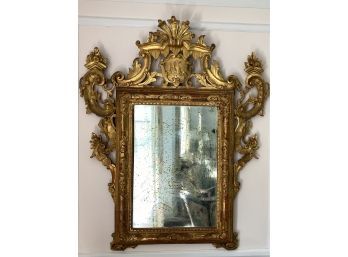 Antique Gold Leafed Large Mirror 38x44in Wormwood Exquisite