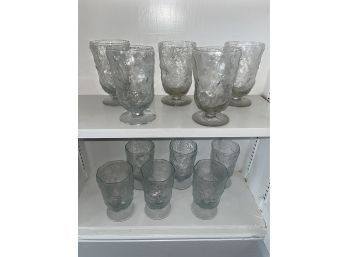 Set Of 11 Water Glasses 3.25x5.25in.