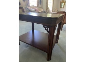 Lane Furniture Dark Hard Wood Detailed End Table 24x2022in